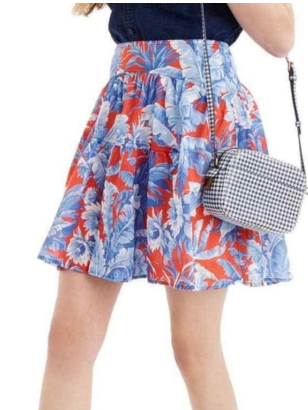 J.Crew tiered mini skirt in Ratti Rio floral print sz 6